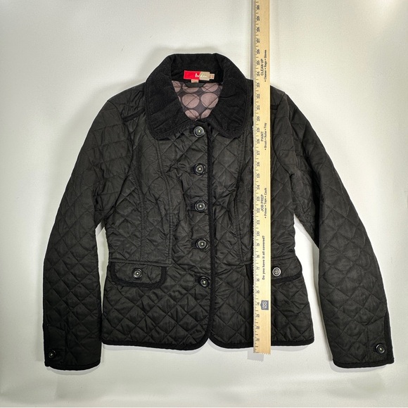 Boden Quilted Jacket Black Corduroy Collar Lightweight US 8 - Picture 9 of 10